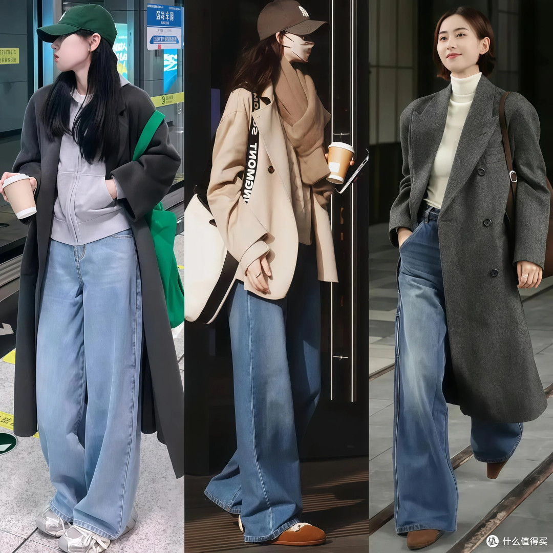 进入冬天后发现,大衣搭配阔腿裤,洋气时髦,太适合四五十岁女人