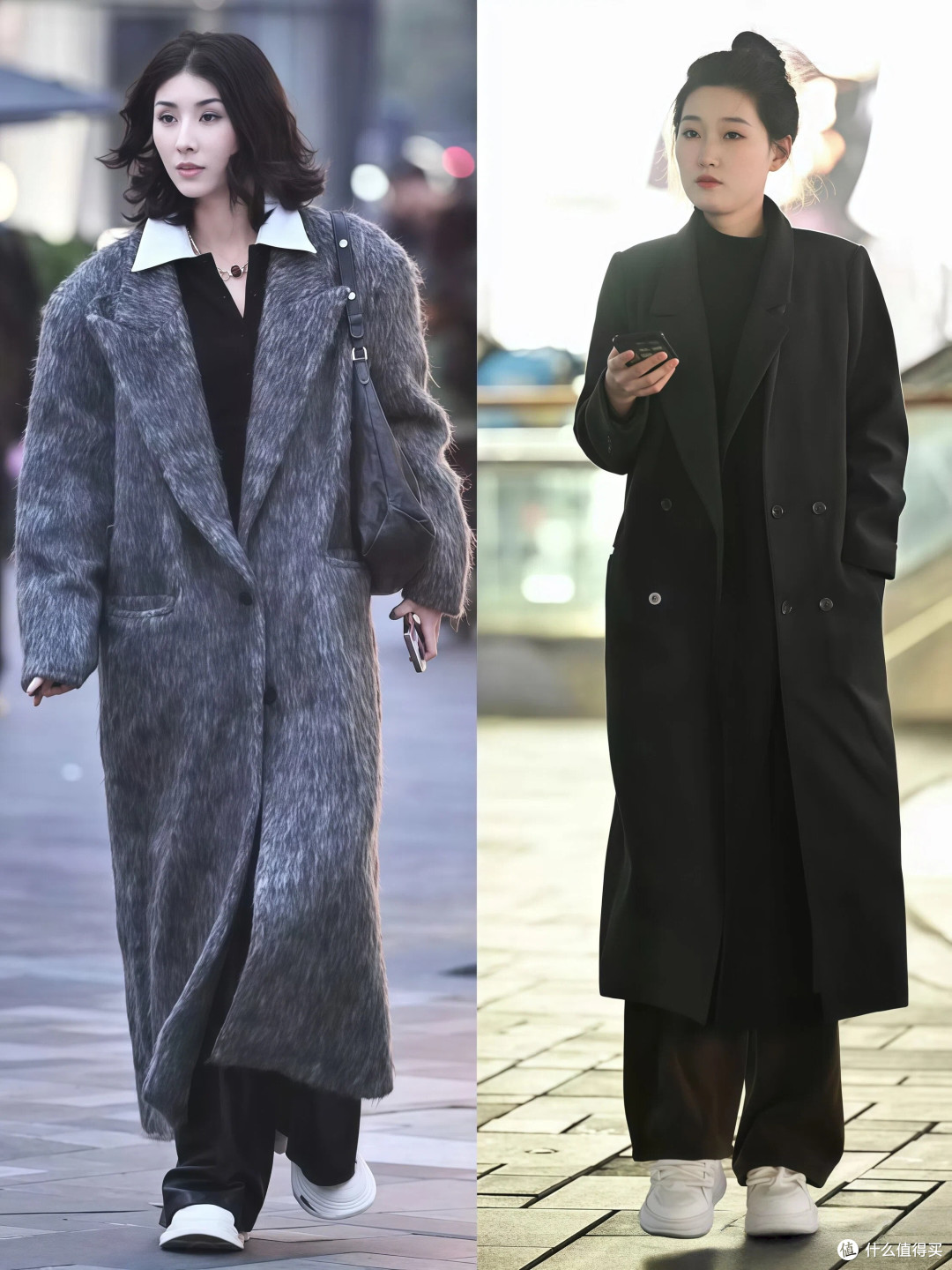 进入冬天后发现,大衣搭配阔腿裤,洋气时髦,太适合四五十岁女人