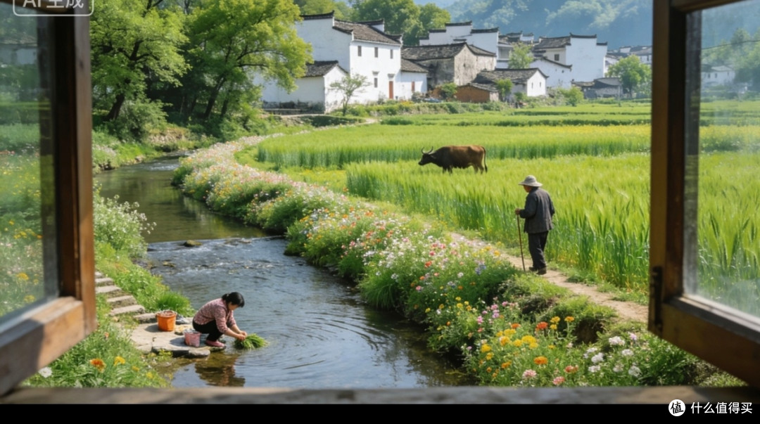 火车靠窗坐,窗外风景如画