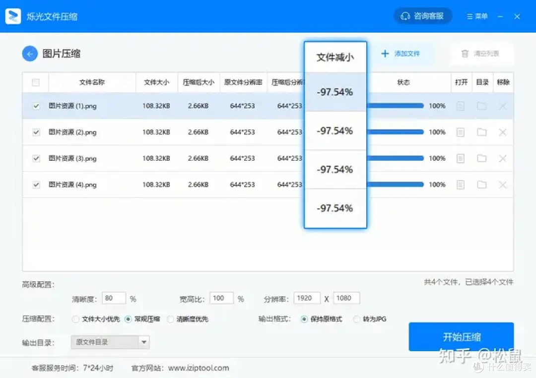 开始压缩
