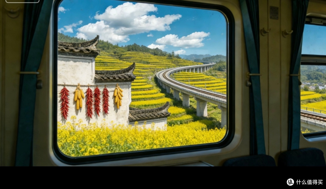 火车窗外的中国美景