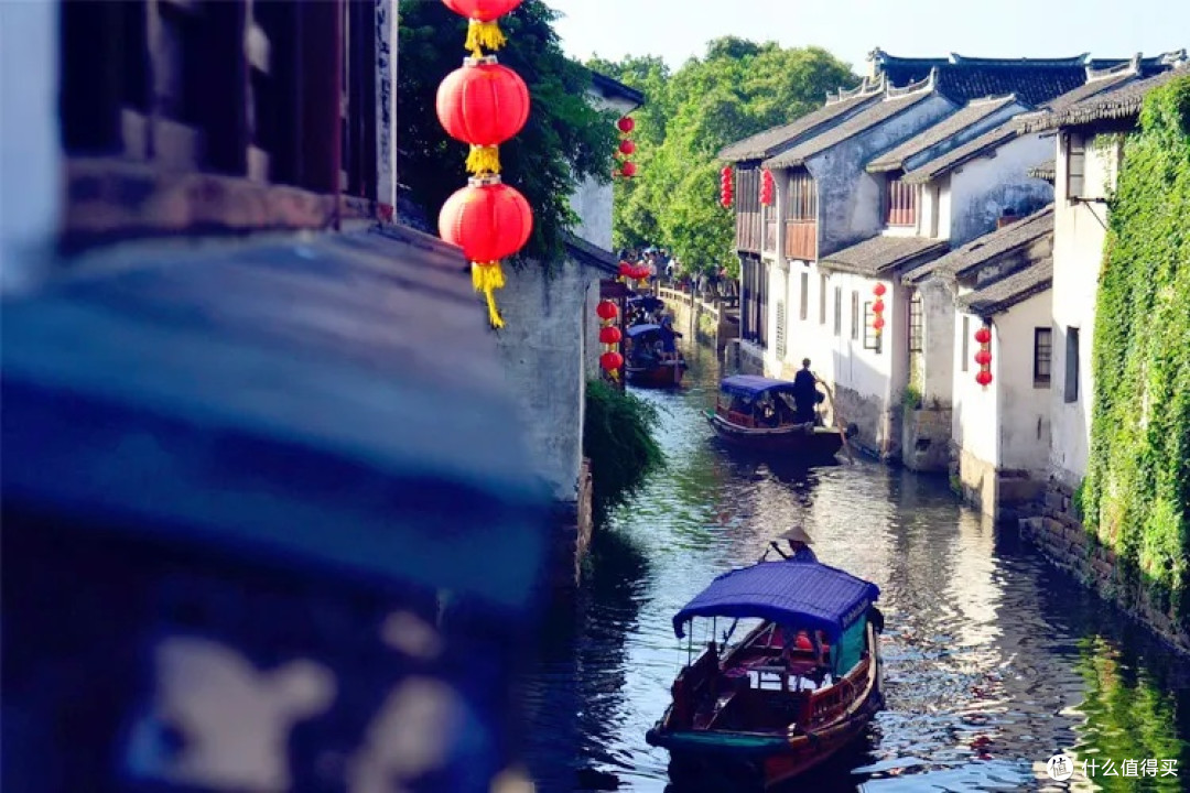 旅行风景,古镇周庄的水乡建筑