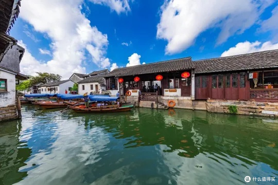 旅行风景,古镇周庄的水乡建筑