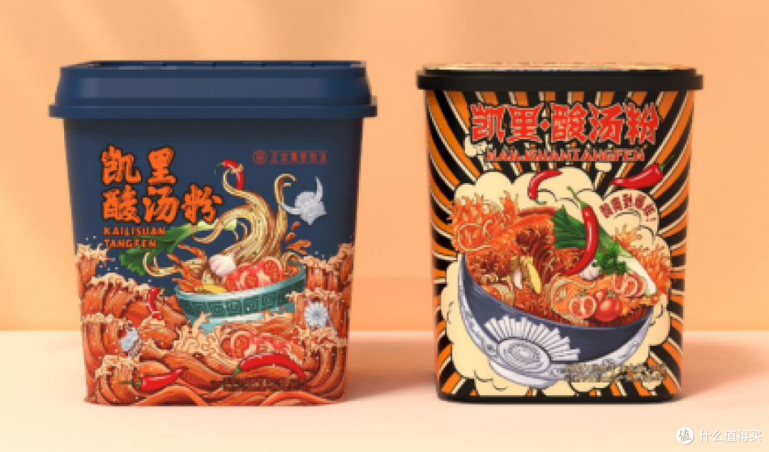 （柏星龙设计的“凯里酸汤粉”包装）