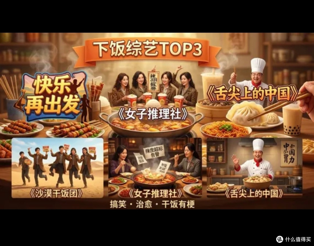 下饭综艺Top3推荐
