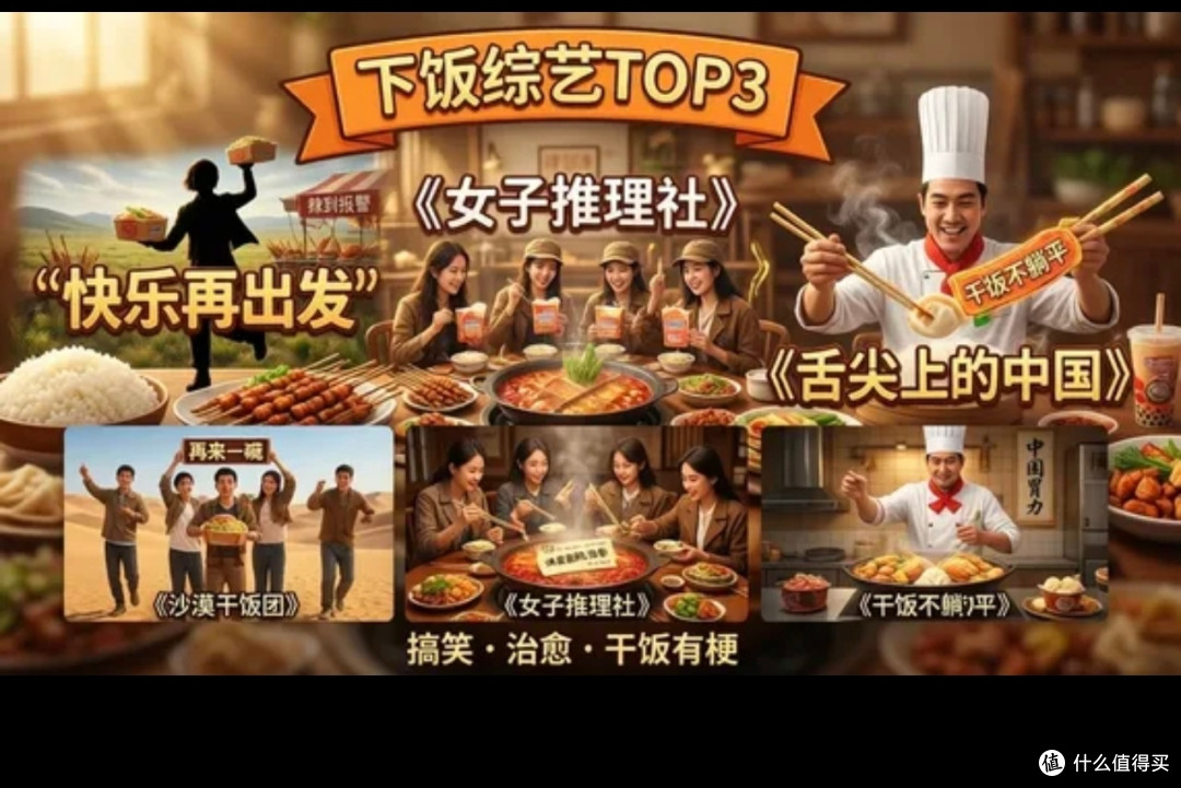 下饭综艺Top3推荐