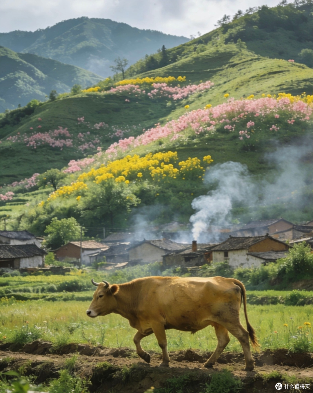 火车窗外的流动风景