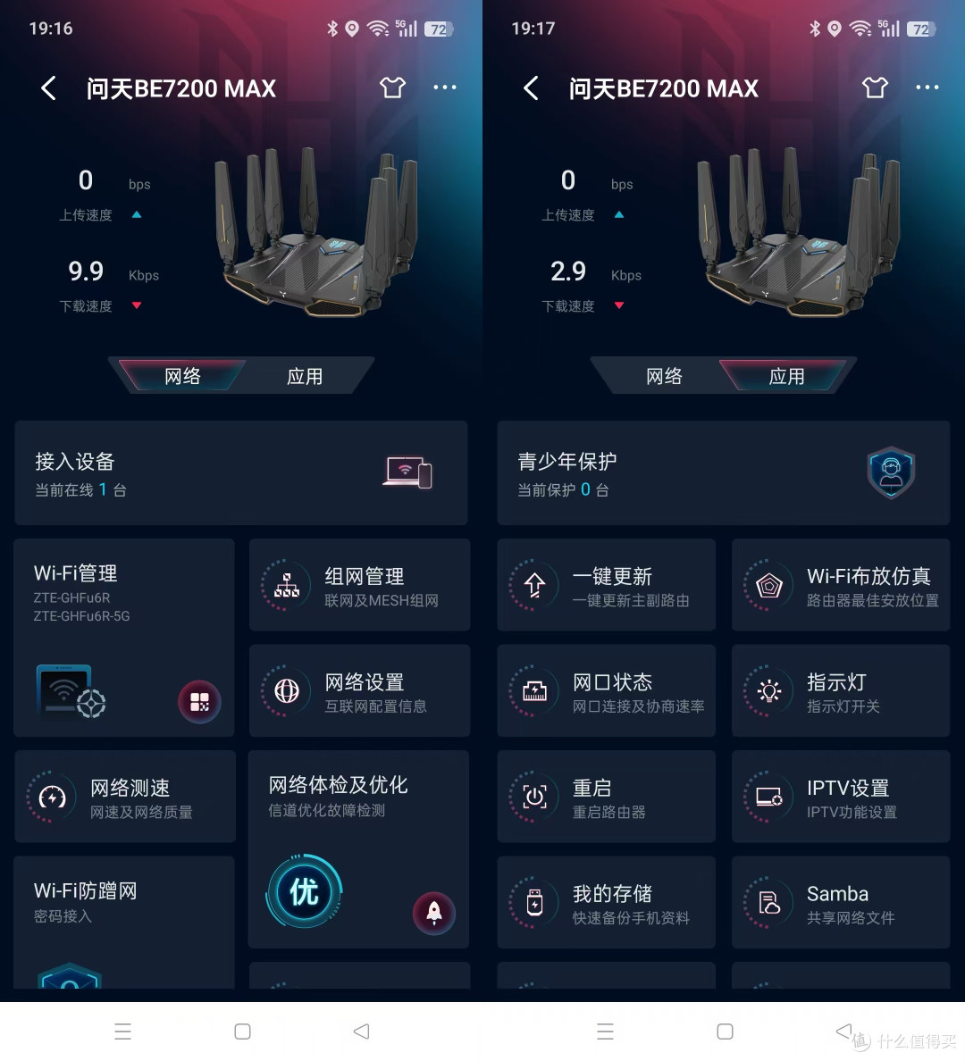 超前万兆、自研Wi-Fi7主控:中兴问天BE7200 MAX电竞路由器分享