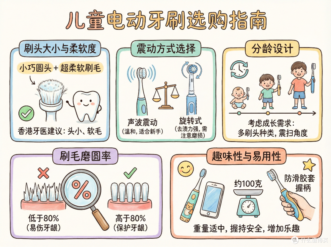 儿童电动牙刷怎么选？五款产品深度测评，助你避开伤牙陷阱