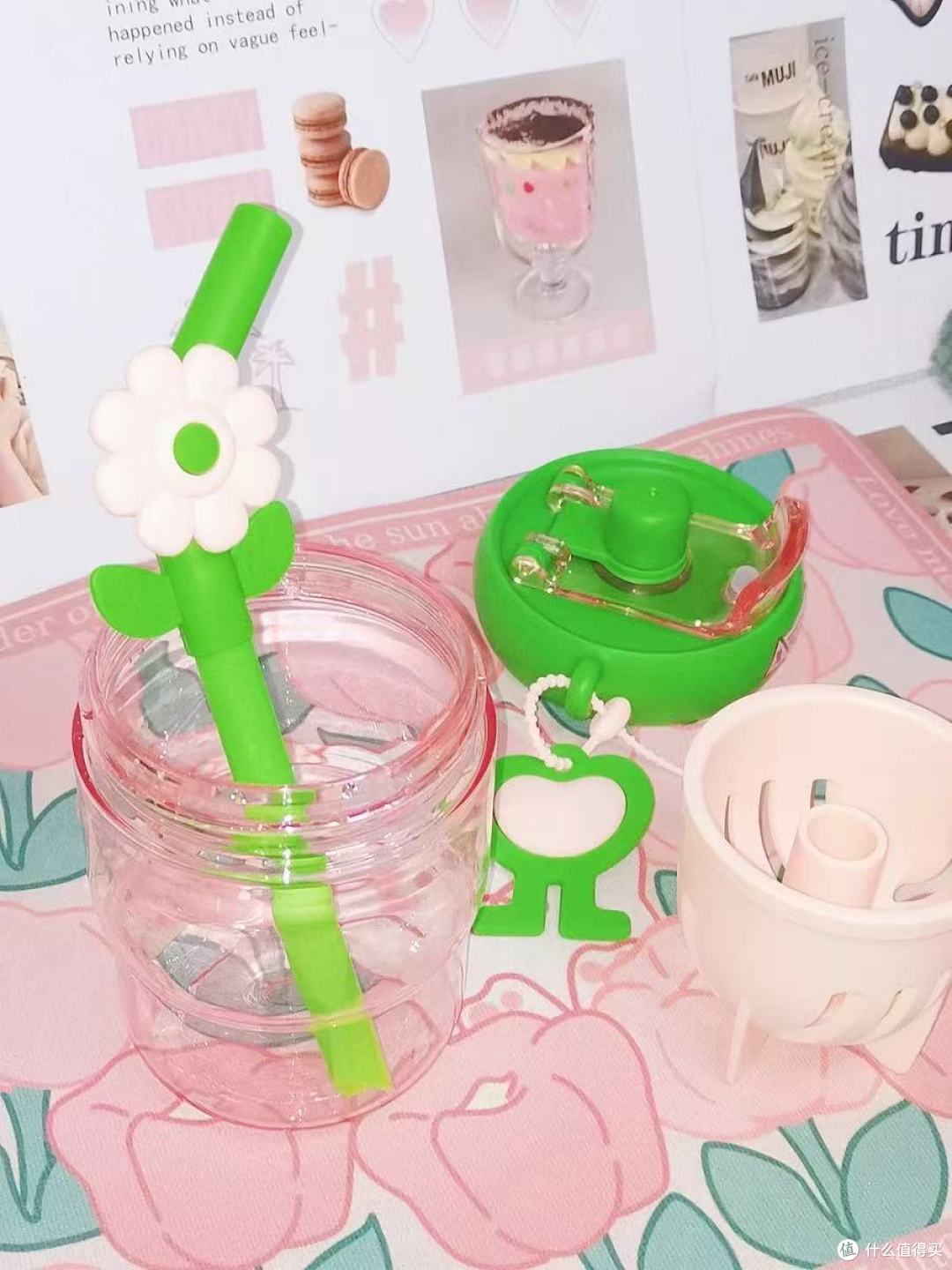 办公室喝水幸福感天花板!可可猫这款Tritan吸管杯我能焊在桌上