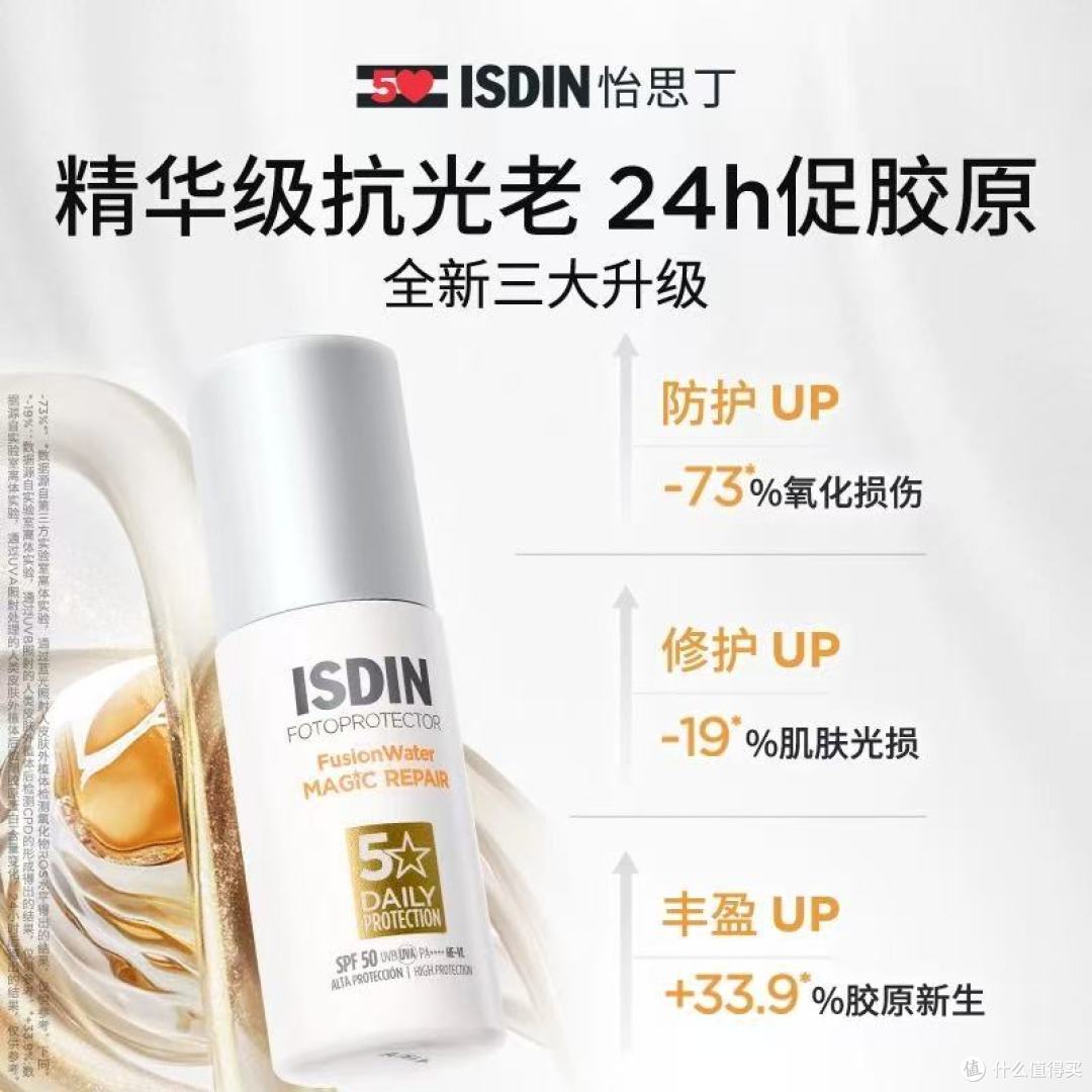 ISDIN怡思丁白金管防晒50ml*2｜抗光老党囤货天花板✨