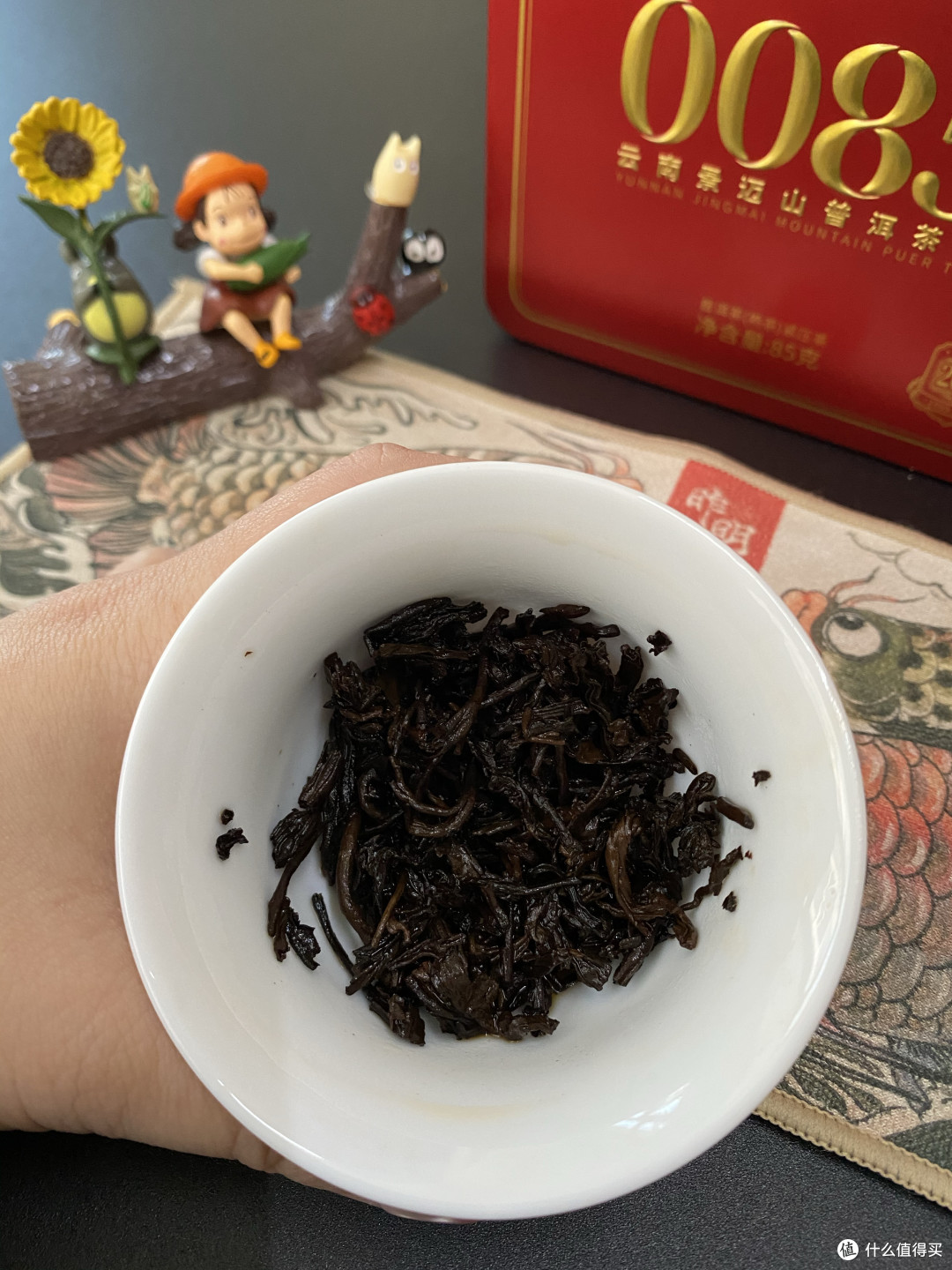 澜沧古茶0085高端熟普招牌普洱饼茶测评