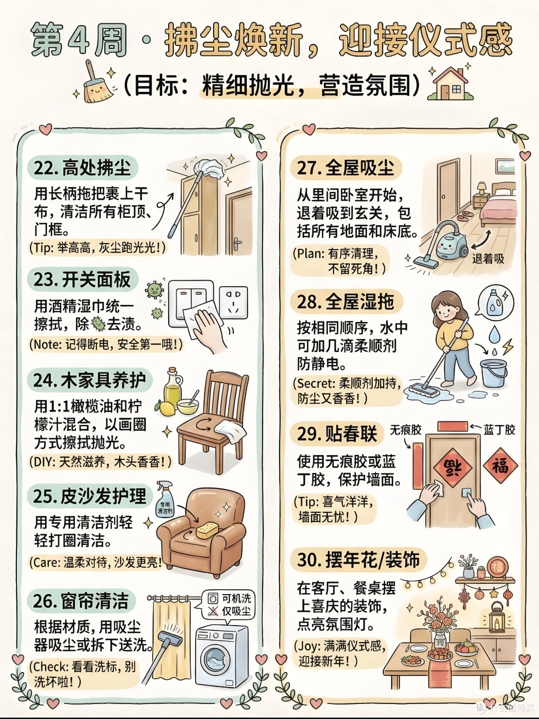 一周家务挑战：从混乱到有序