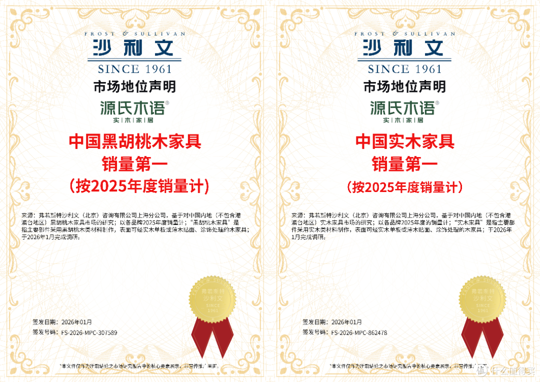 蝉联双料第一源氏木语25年中国黑胡桃木家具及实木家具销量双第一