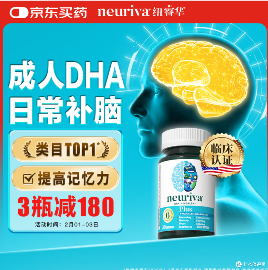 旭福 neuriva脑动力plus脑黄金神经酸磷脂酰丝氨酸 深度分析