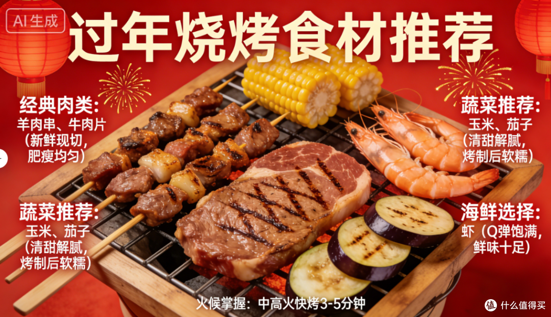 过年围炉烧烤|解锁氛围感食材清单,暖聚又解馋