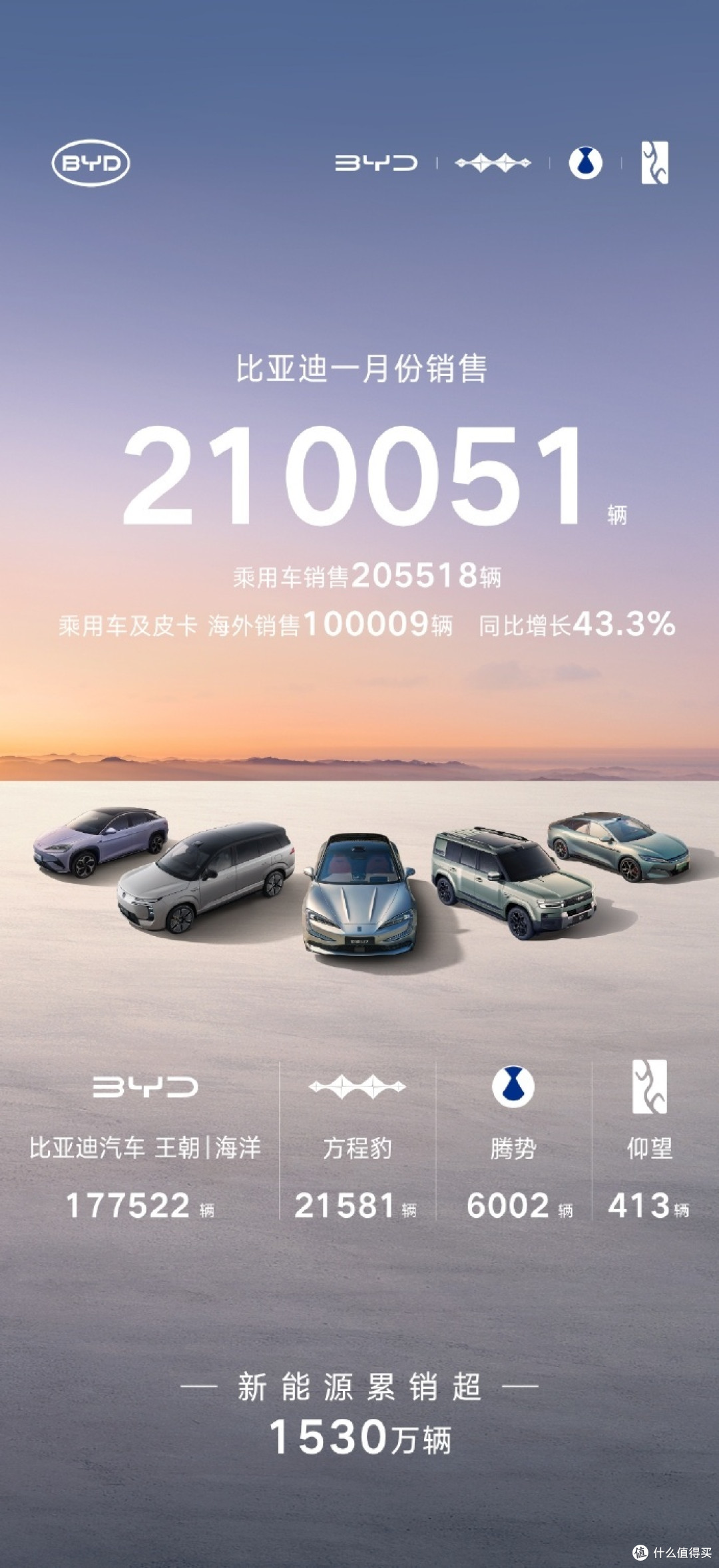 比亚迪2026开年领跑新能源