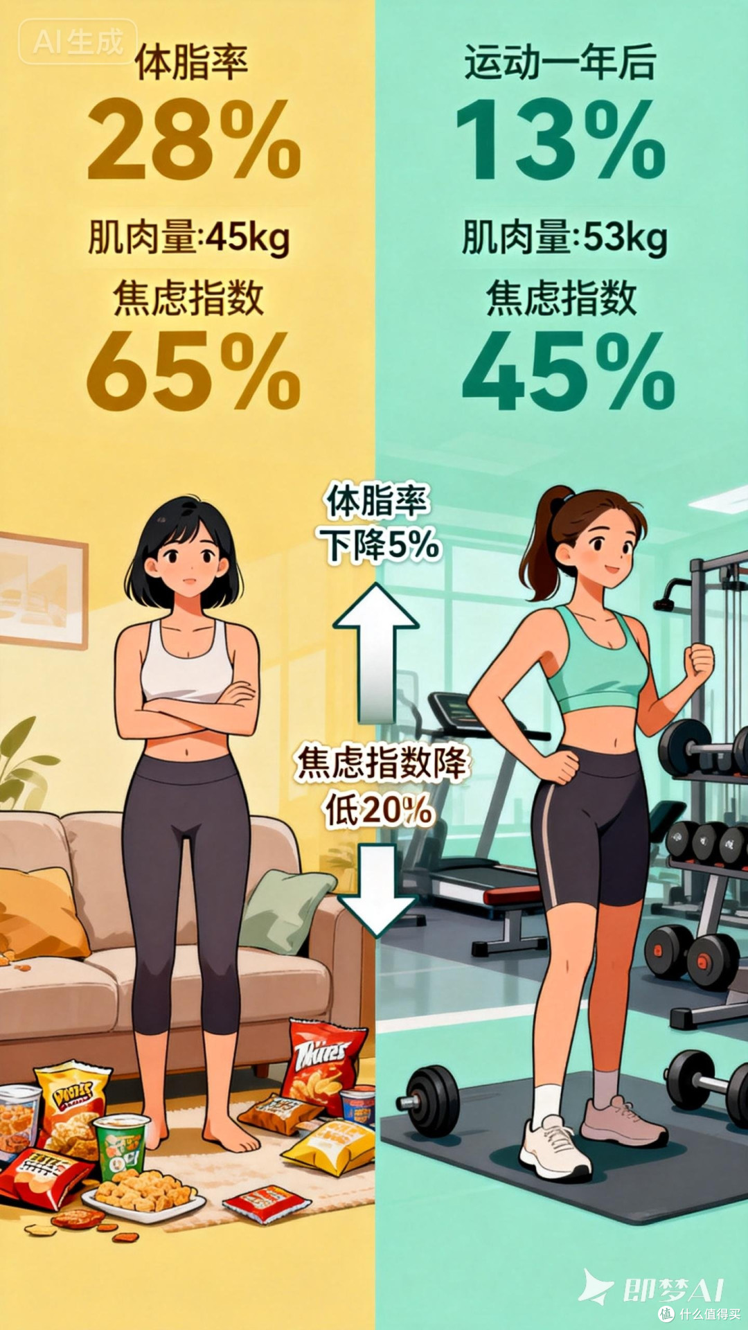 运动一年带来的身心改变