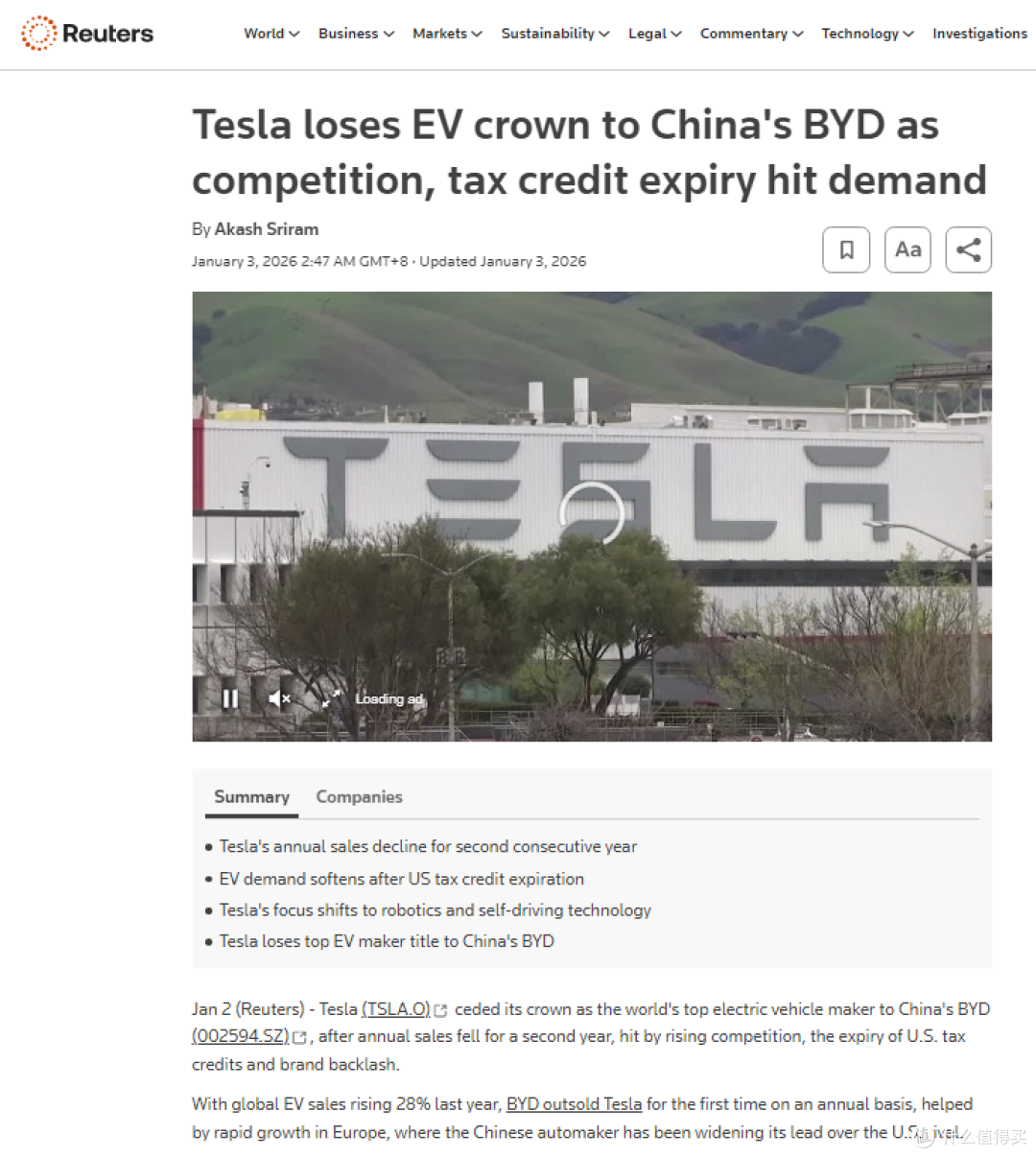 多国销量超越特斯拉，比亚迪登顶全球纯电销量冠军