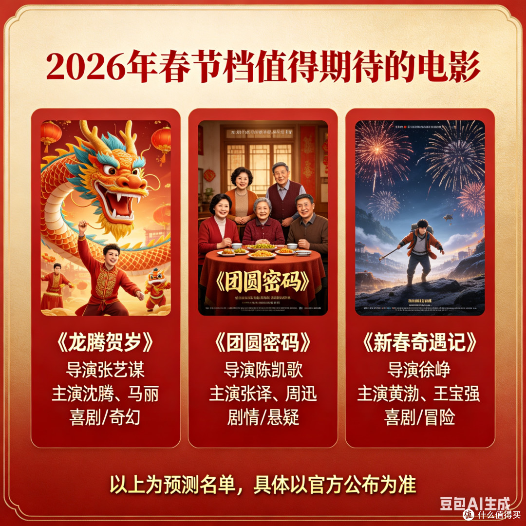 2026年春节，哪些电影值得期待？
