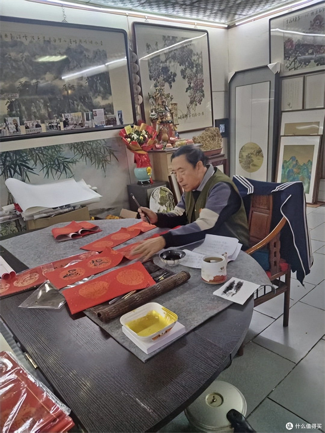 唐山市开平凤凰花卉田野画苑举办迎新纳福书画家笔会话动