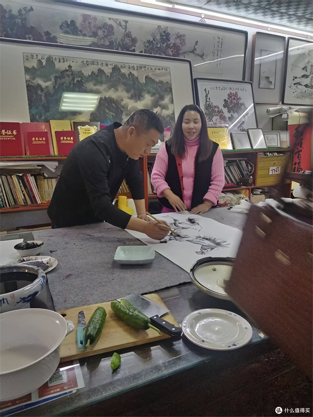 唐山市开平凤凰花卉田野画苑举办迎新纳福书画家笔会话动