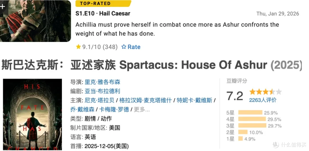 新版《斯巴达克斯》低开高走,太过瘾了