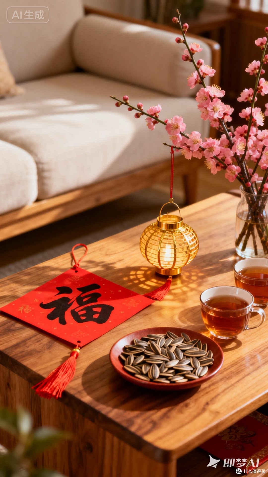 我家年味小角落：茶几上的温馨