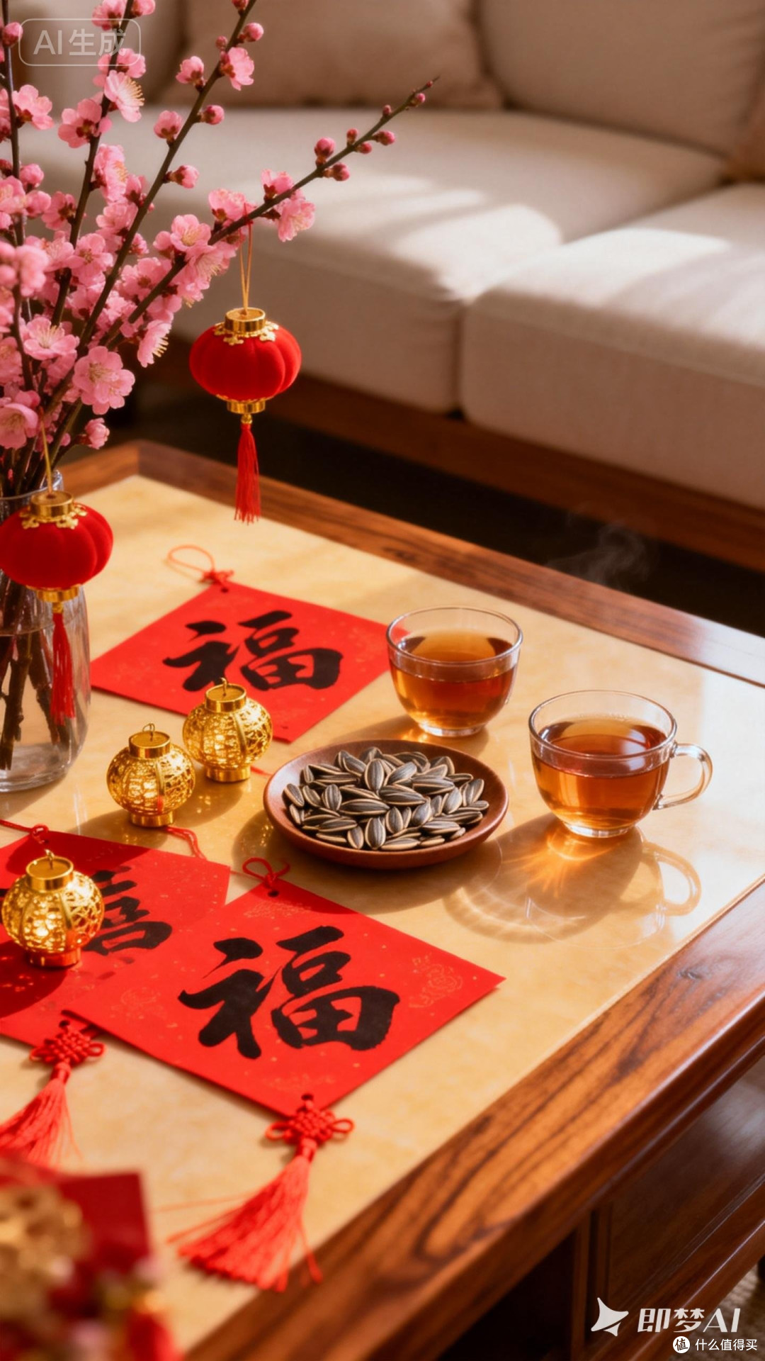 我家年味小角落：茶几上的温馨