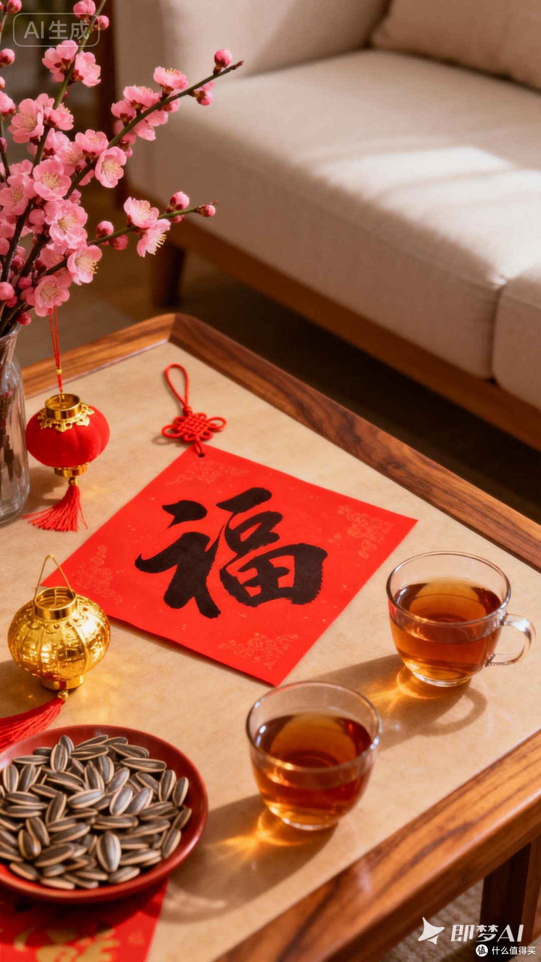 我家年味小角落：茶几上的温馨
