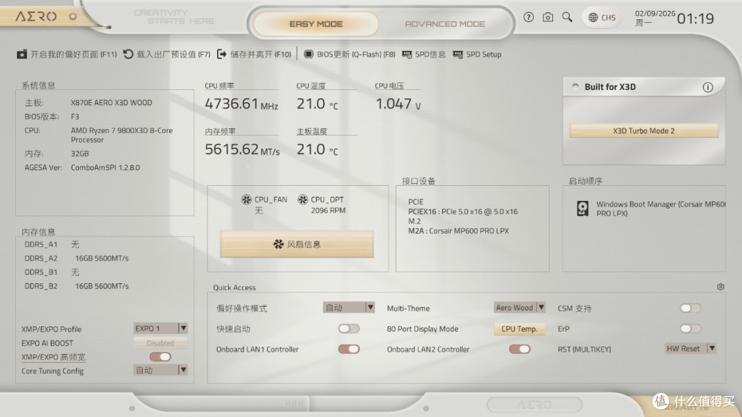 重构科技美学,技嘉X870E AERO X3D WOOD上机测试