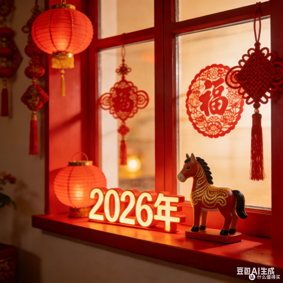 大红窗台,过年气氛到位?
