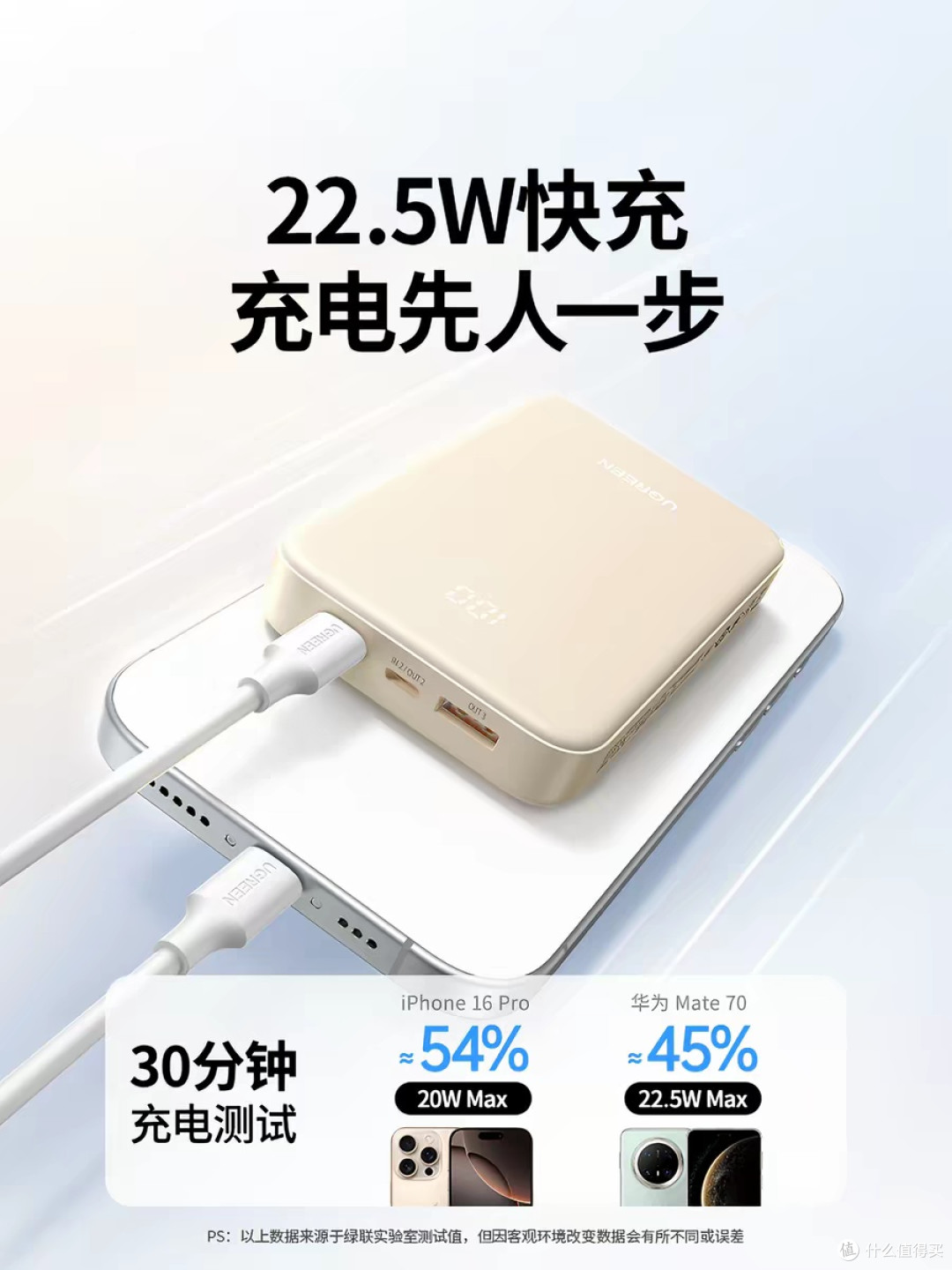 绿联2026新款充电宝小巧便携20000毫安适用苹果快充16大容量