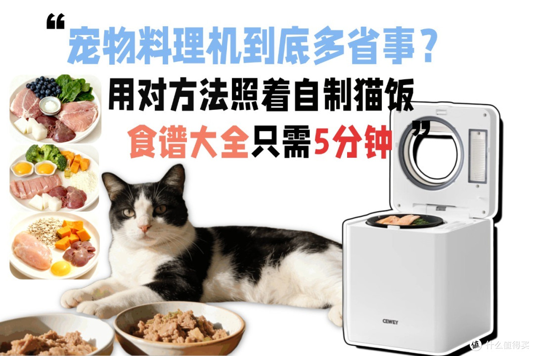 宠物料理机到底多省事?用对方法照着自制猫饭食谱大全只需5分钟