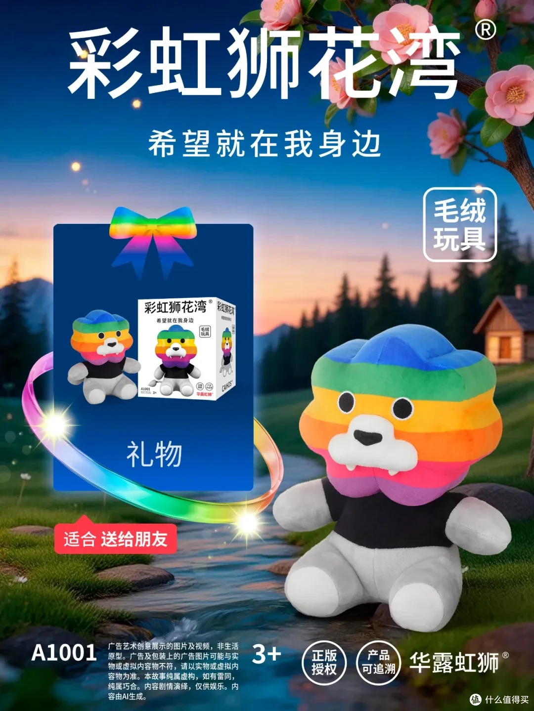 睡前故事:昨夜无人知晓,远山逐渐醒来,「彩虹狮花湾」毛绒玩具