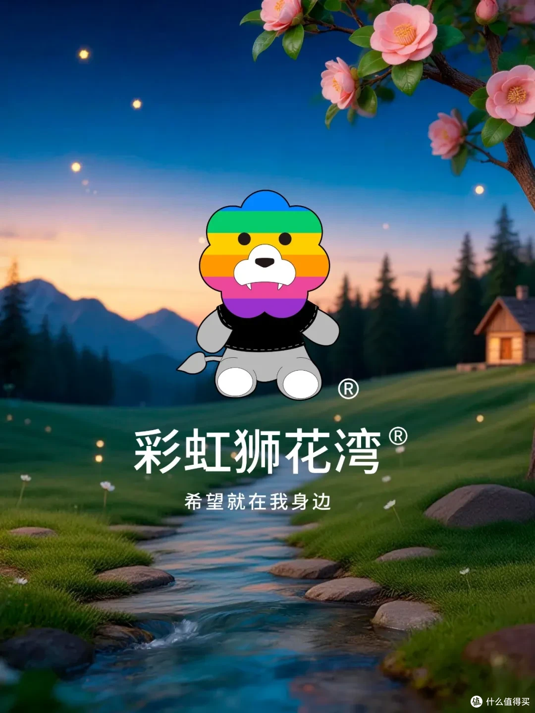 睡前故事:昨夜无人知晓,远山逐渐醒来,「彩虹狮花湾」毛绒玩具