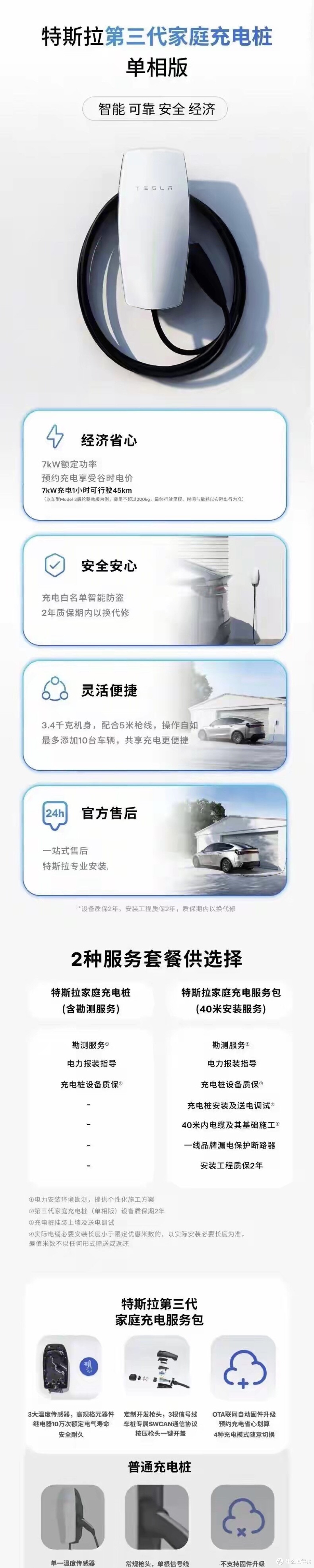 特斯拉新款家用桩上市:重量只有3.4千克,更好装、更便宜