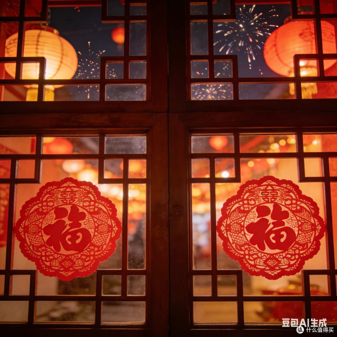 年味浓,红色窗花点亮新年
