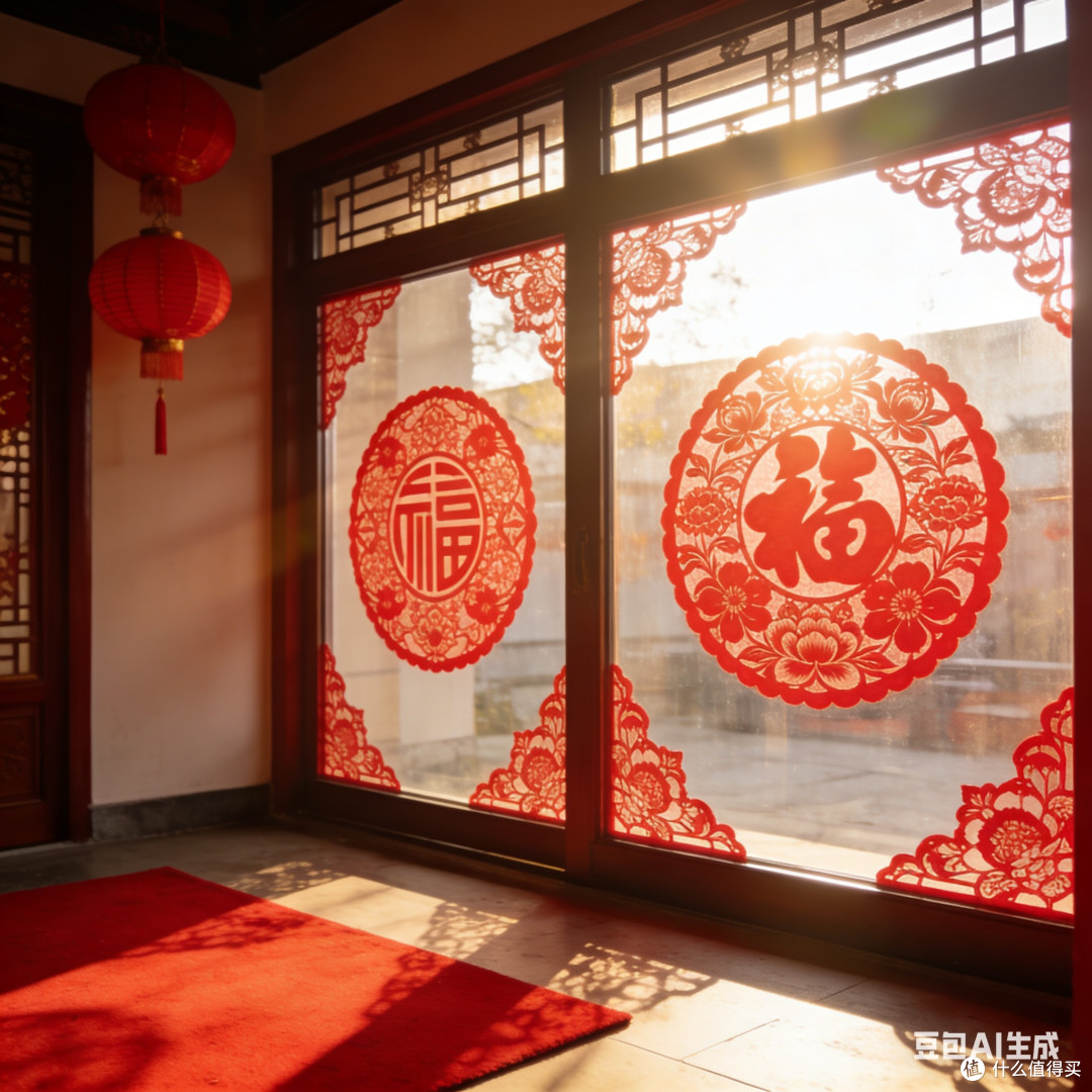 年味浓，红色窗花点亮新年