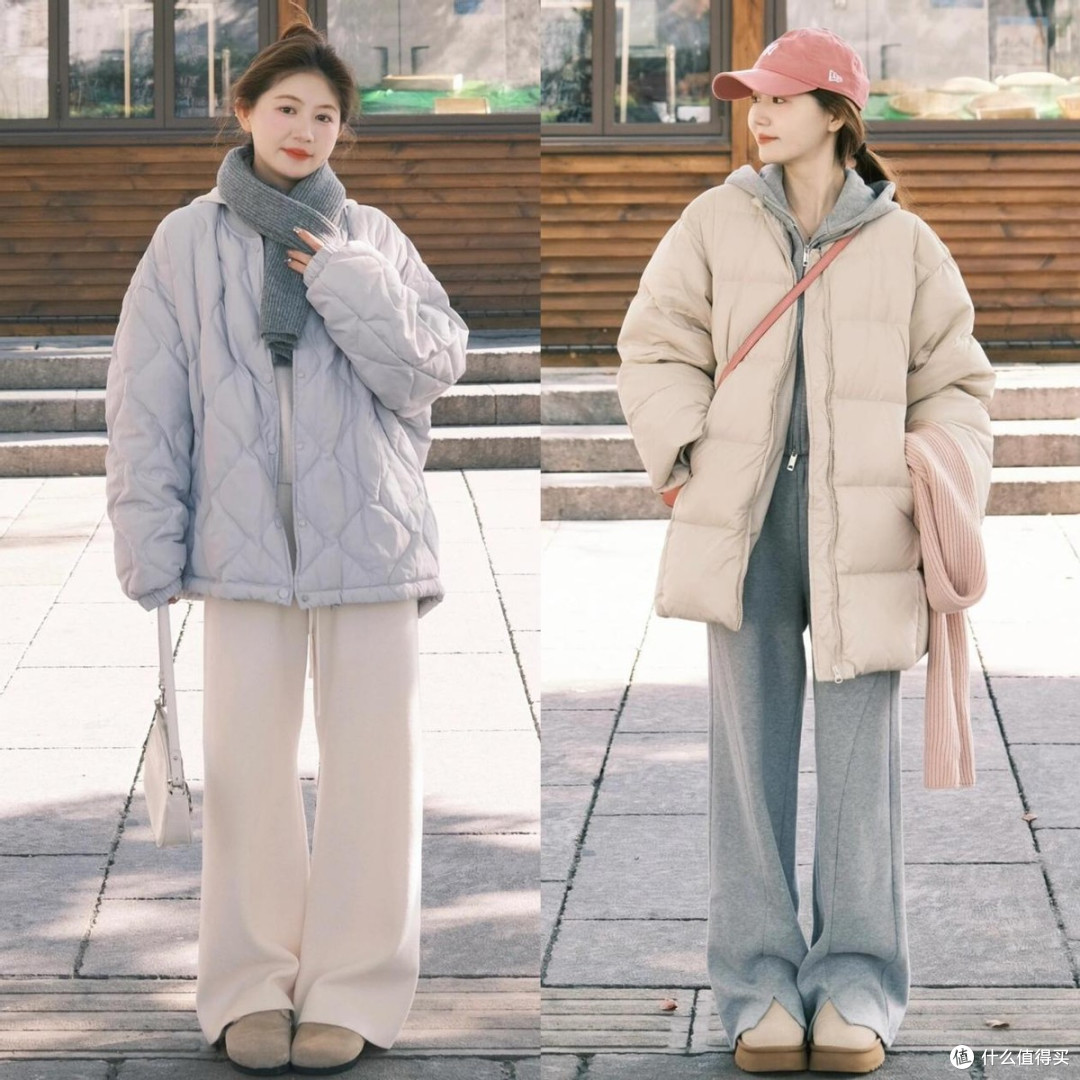 羽绒服+阔腿裤,冬春换季这样穿搭,真的美爆了,显瘦减龄又高级