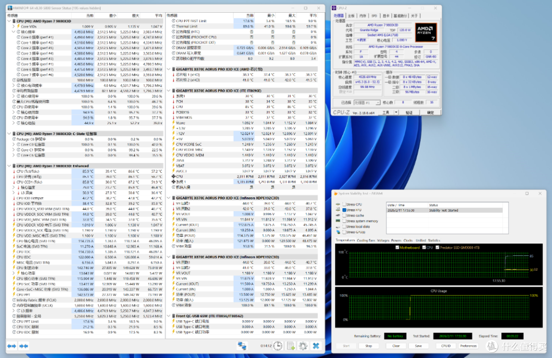 26年3月2.7W游戏顶配装机:98X3D+技嘉X870E+5080HOF+乔思伯D401
