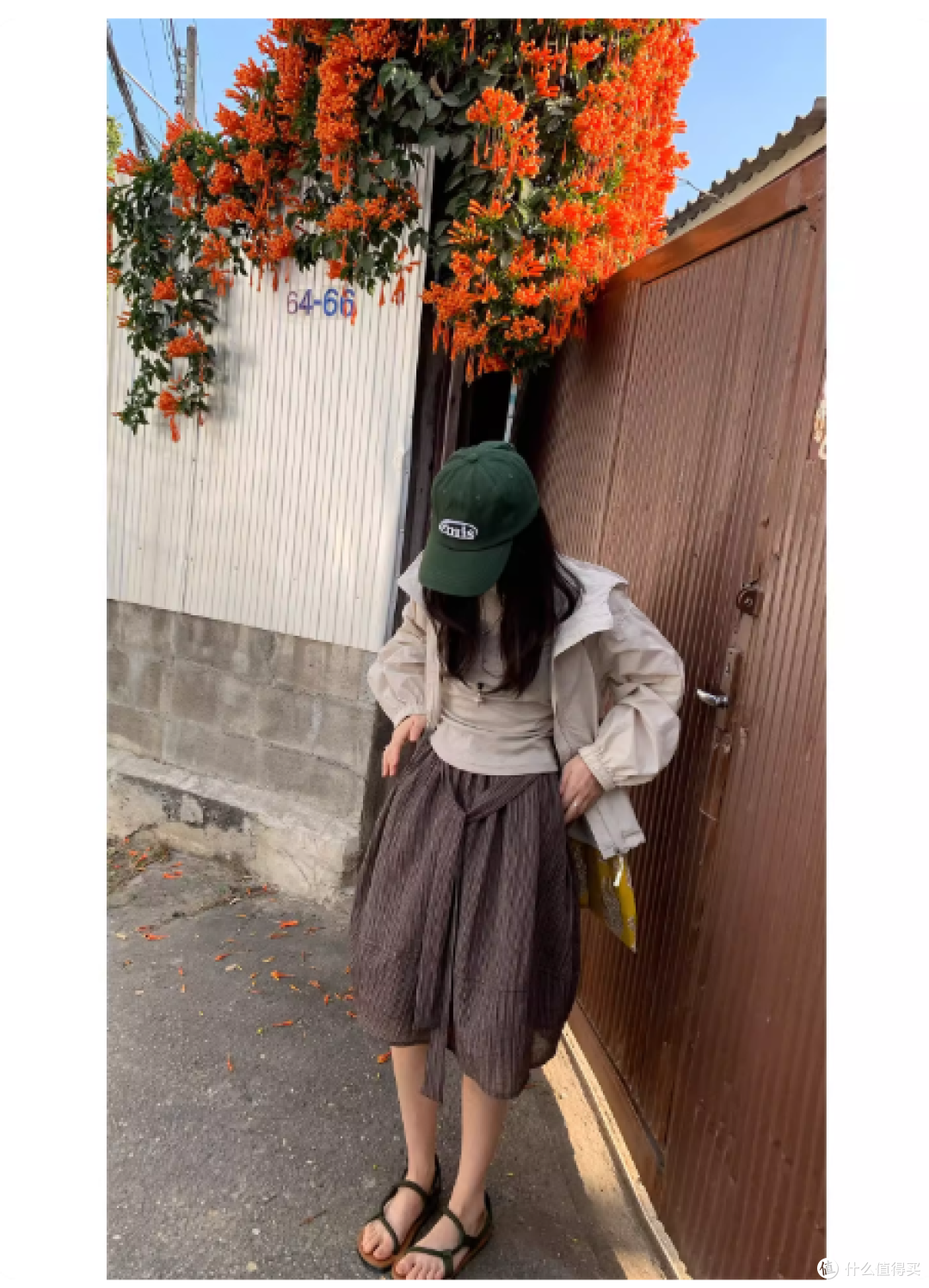 150-158cm 闭眼入|一三良品棕色复古条纹半身裙,小个子本命半裙