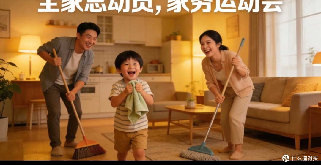 家务运动会:全家齐动手