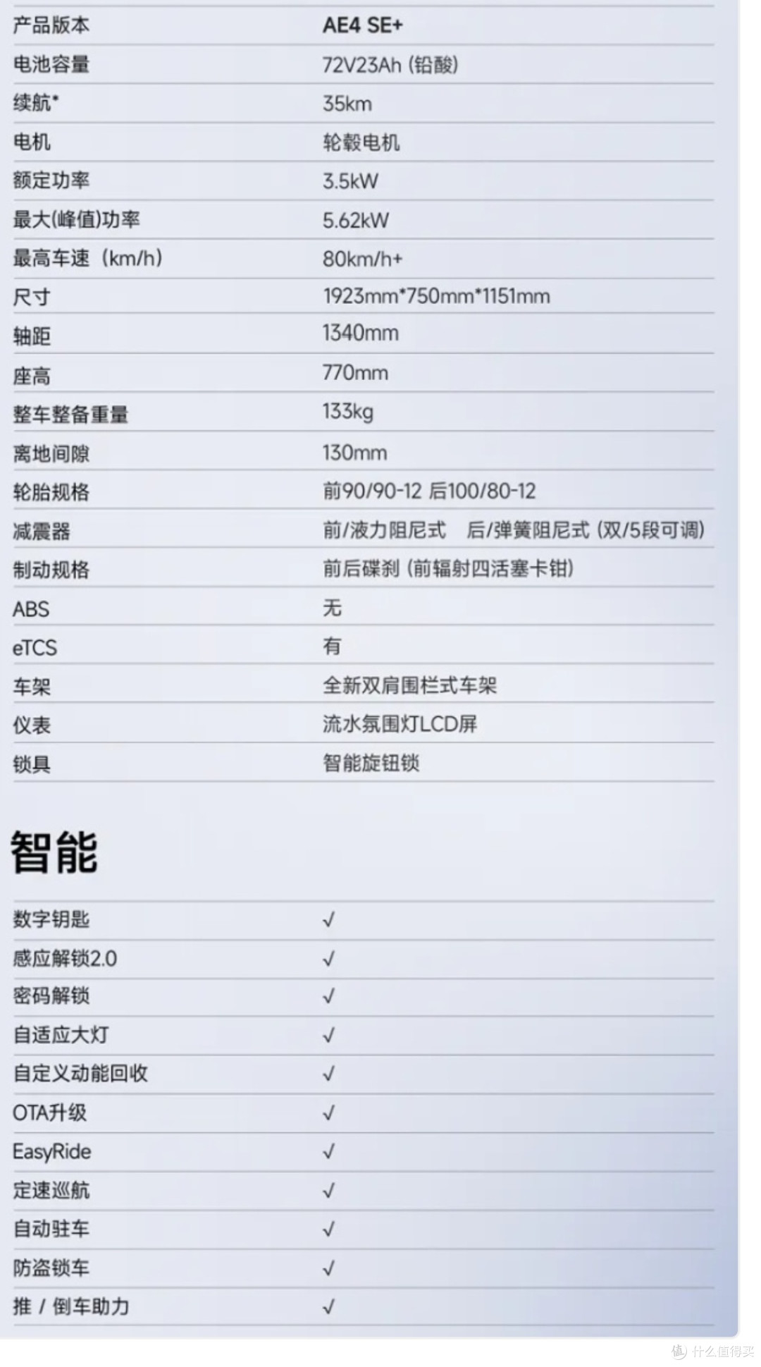 整车参数