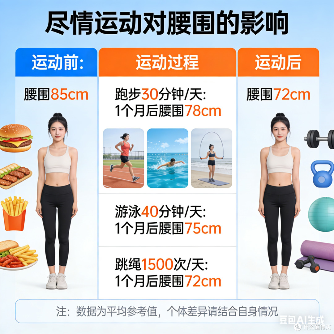 尽情运动对腰围的影响