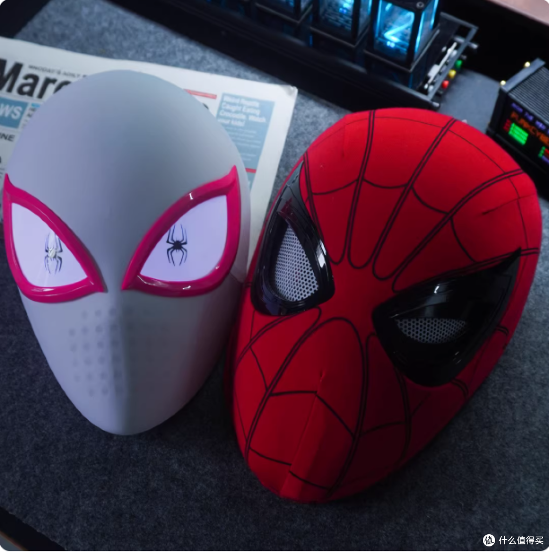 谁懂啊!这个电动发光蜘蛛侠头套直接帅到我心巴上🕷️