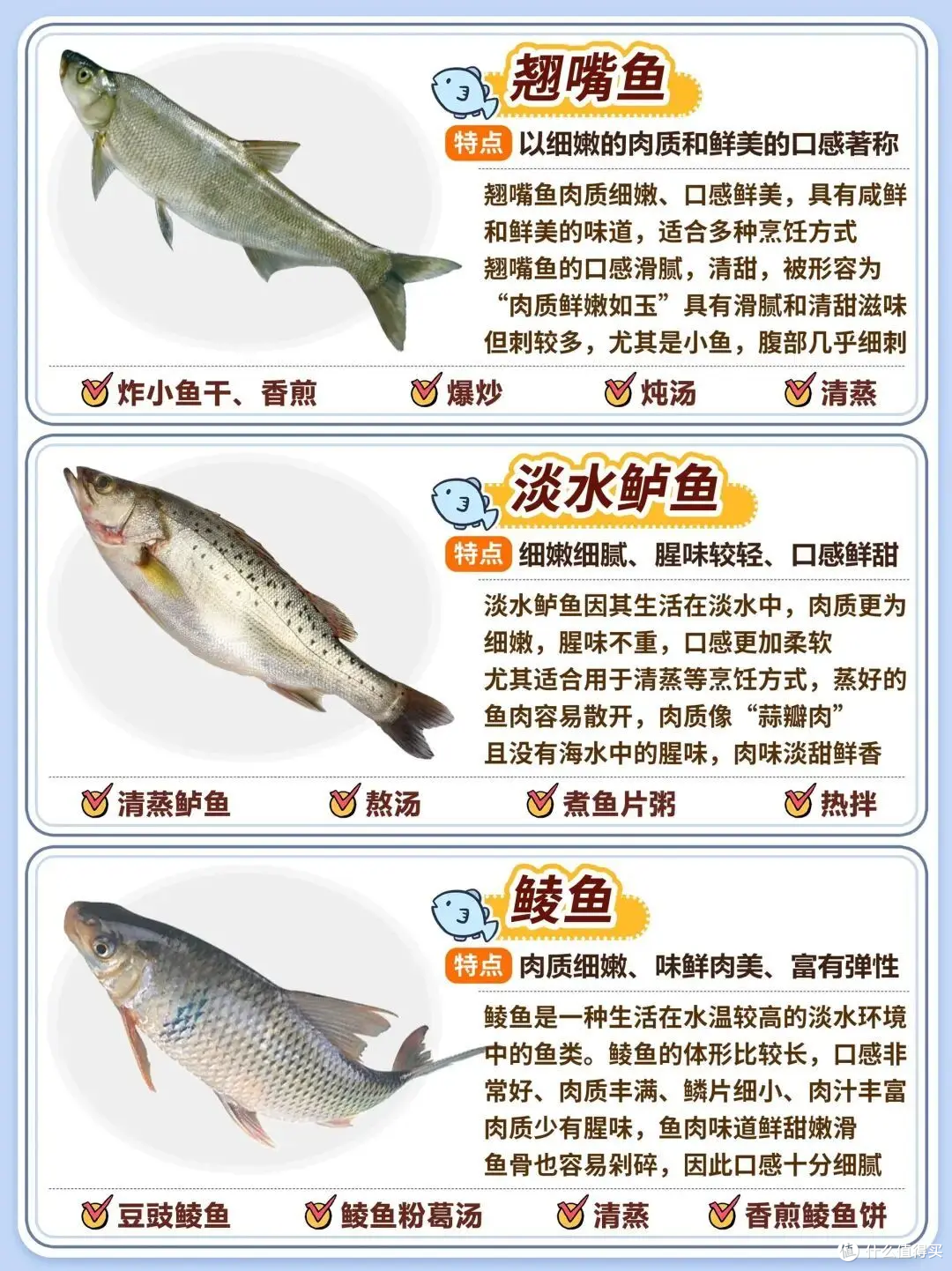 20种常见淡水鱼|口感、刺多少+家常做法全攻略