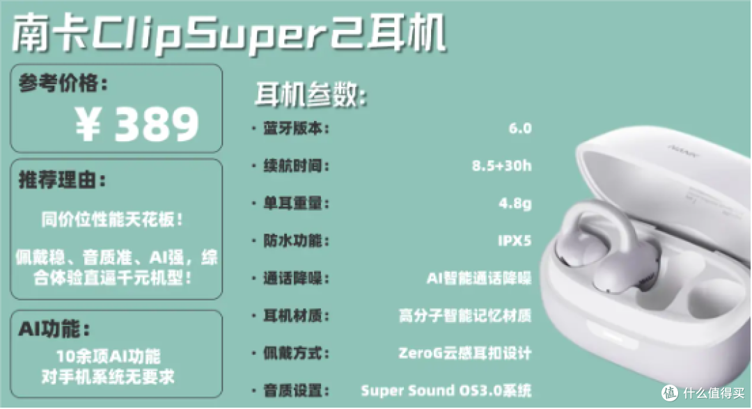 耳夹式耳机测评大对比：南卡、华为、声阔哪个牌子好？