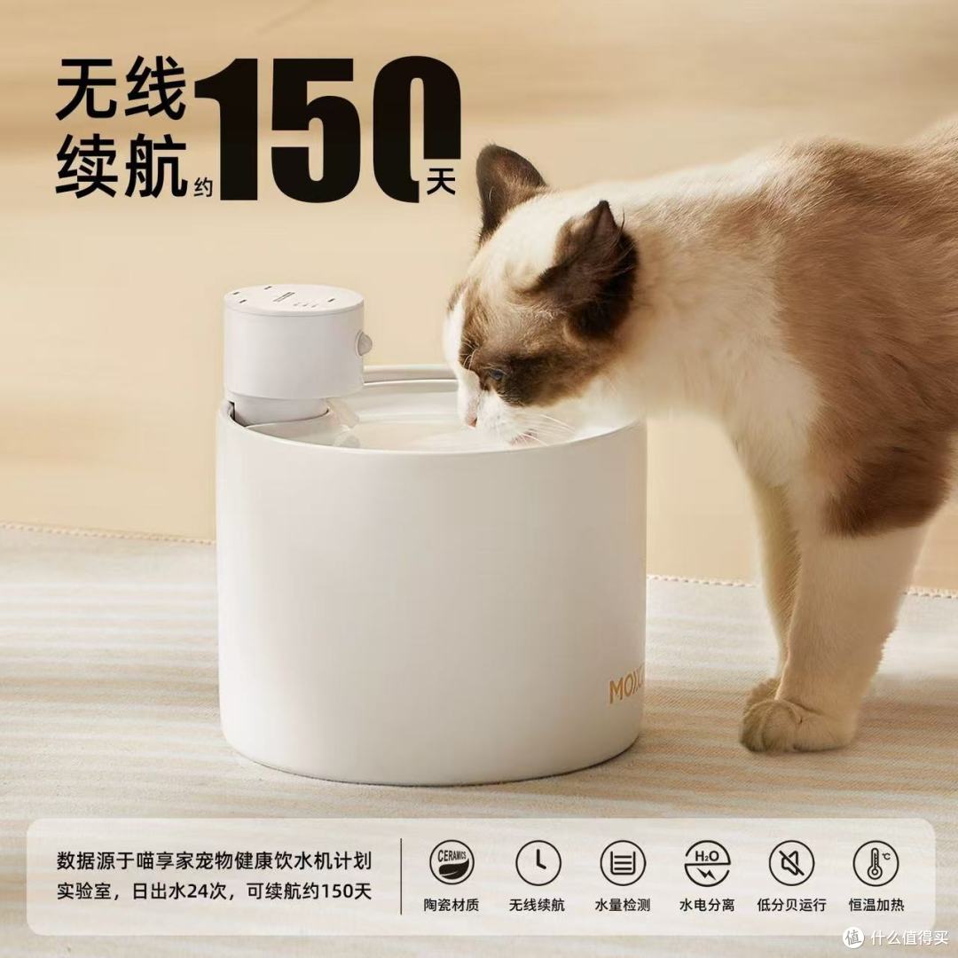 我家猫终于主动喝水了🐱✨第五代喵享家无线恒温饮水机封神