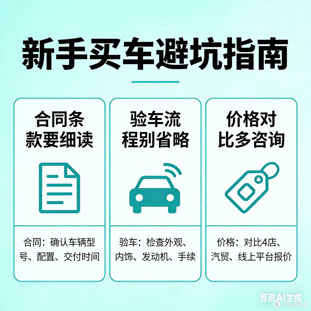新手买车四原则：做足功课管住钱包
